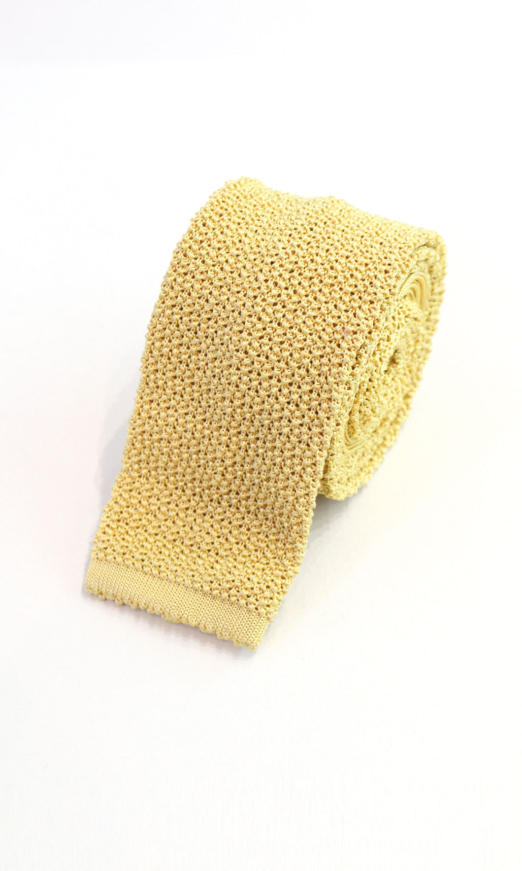 Knitted Silk Tie (Yellow)